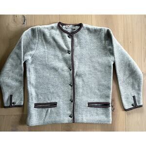 Vintage Obermeyer Austria Wool Cardigan Sweater - Oatmeal